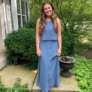 Steel Blue Bridesmaids Dress